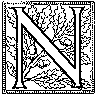 Woodcut - "N"
