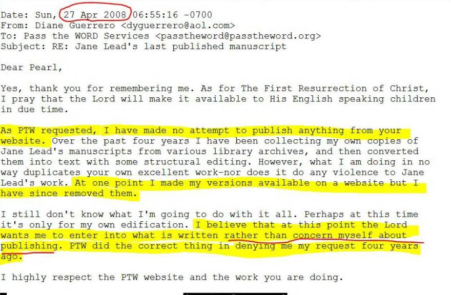 DGs Email to PTW on 4-27-2008.